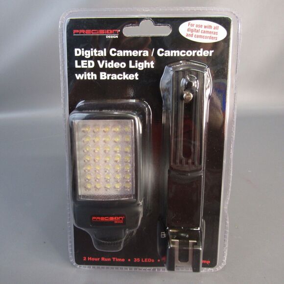 Precision Design Digital Camera Camcorder LED Video Light‎ with Bracket NEW - Picture 1 of 3